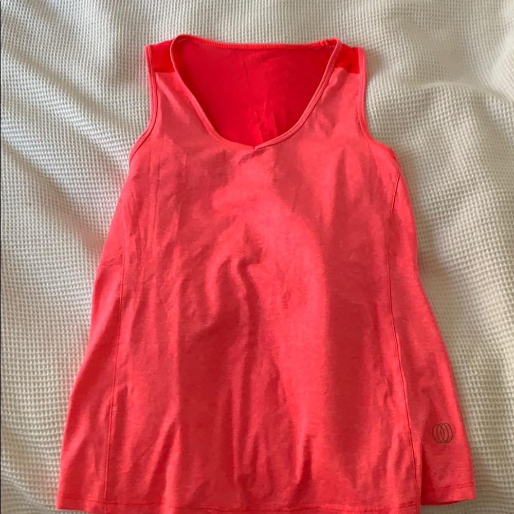 Neon pink workout top